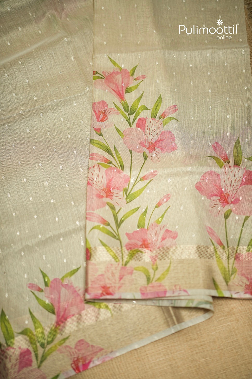 Offwhite Colour Golden Tissue Traditional Fancy Saree