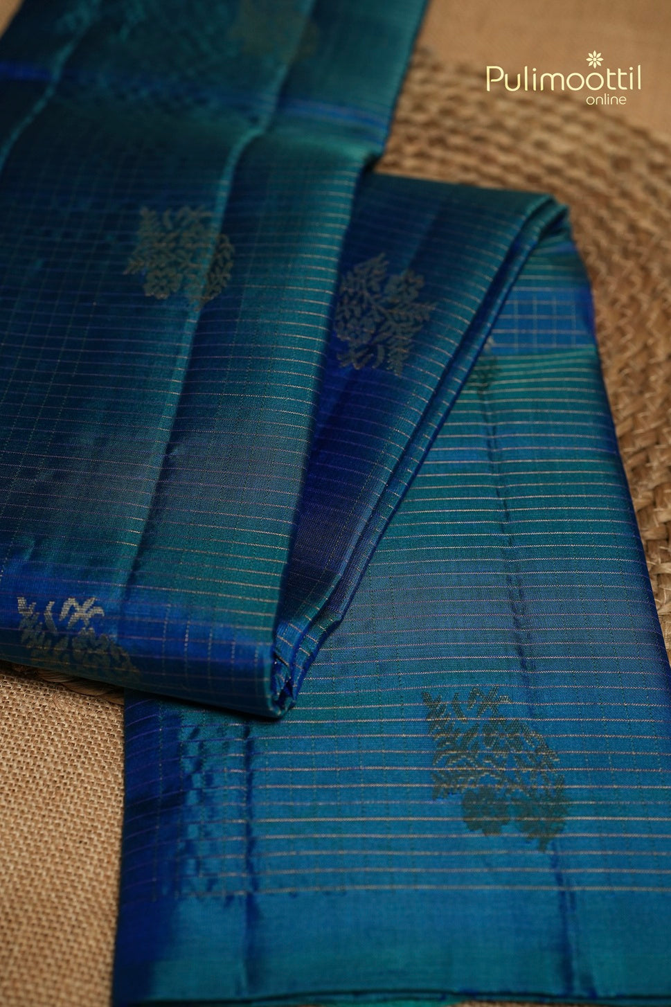 Peacock Blue Colour Kanchipuram Soft Silk Saree