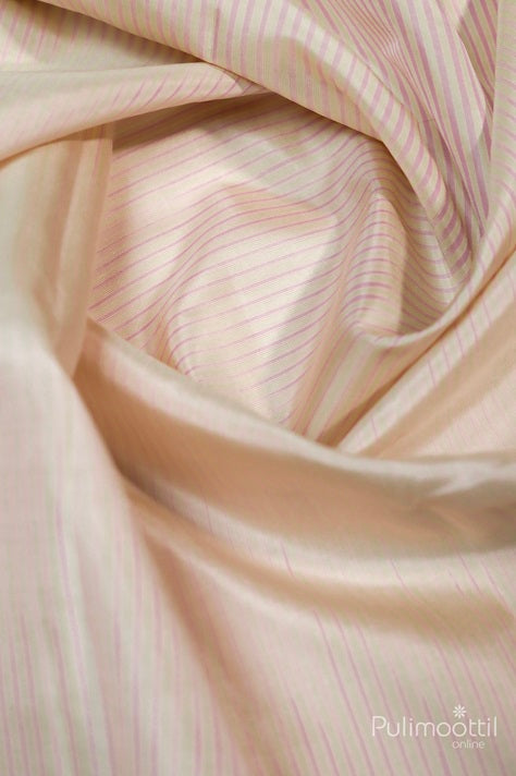 Cream Colour Pure Kanchipuram Soft Silk Saree