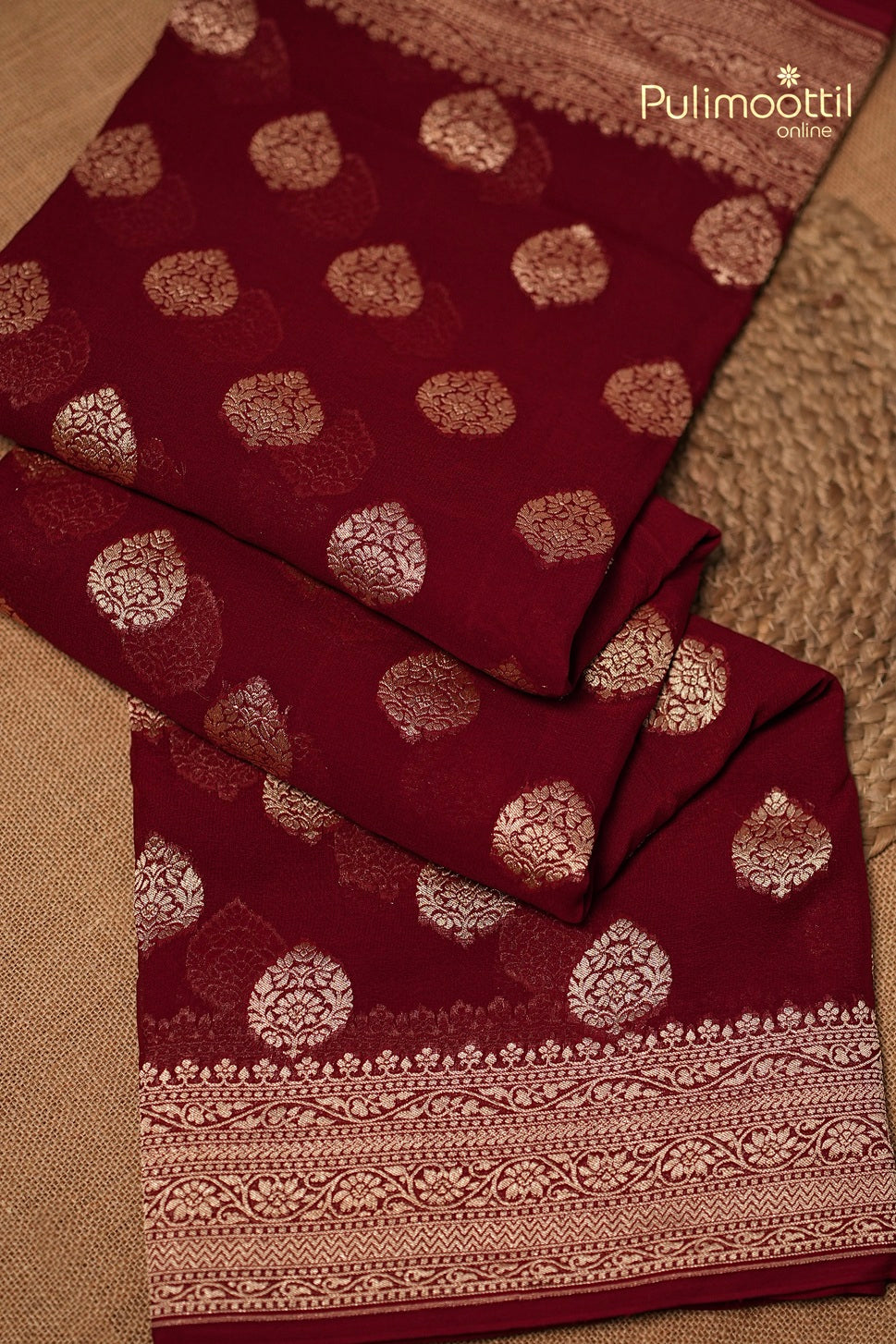 Maroon Colour Banarasi Saree