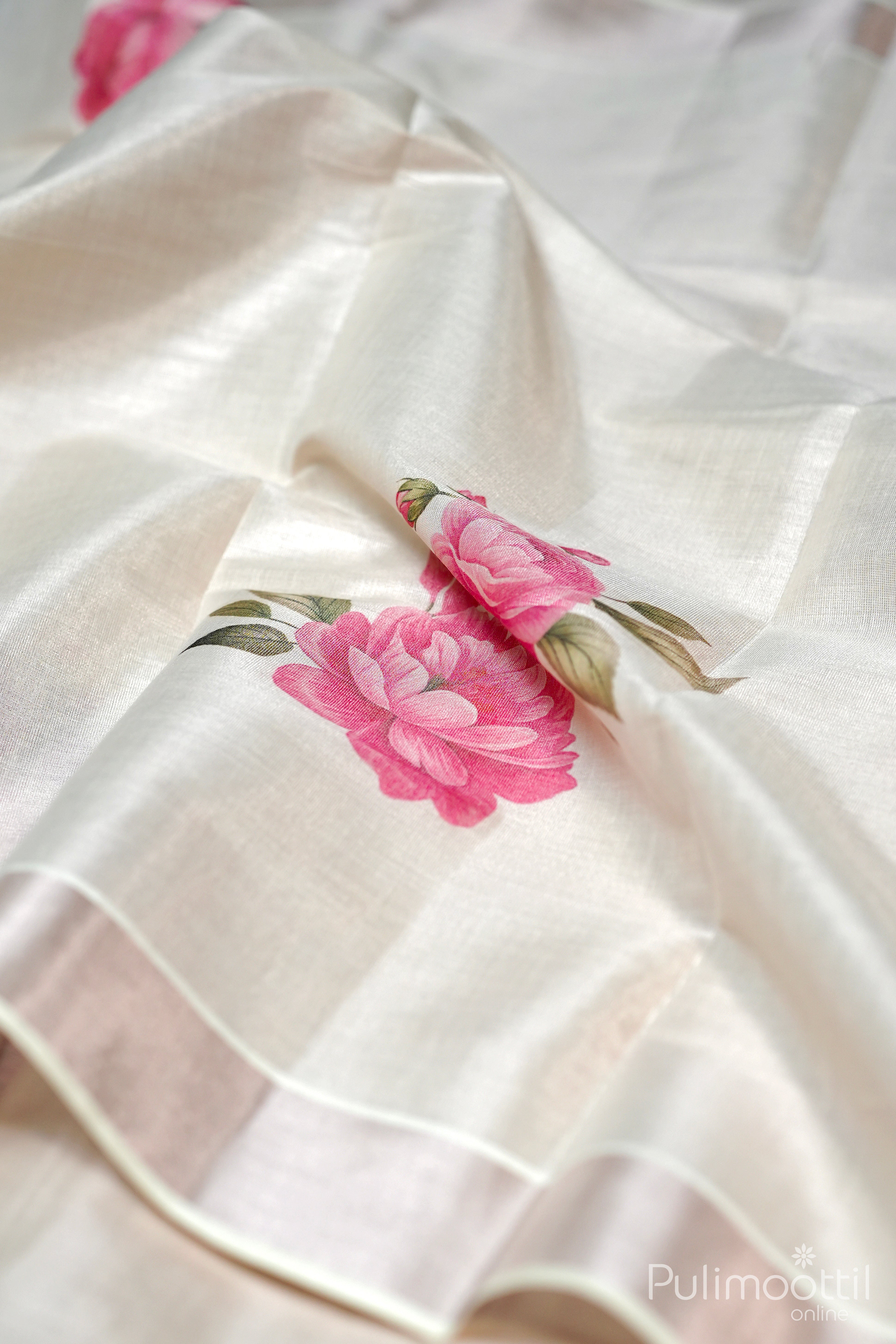 Silver Copper Mixed Tissue Set Saree.