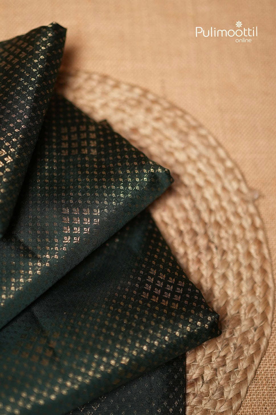 Bottle Green Colour Kanchipuram Brocade Wedding Saree