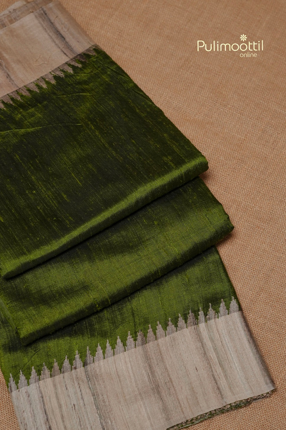 Light Green Colour Jute Silk Saree