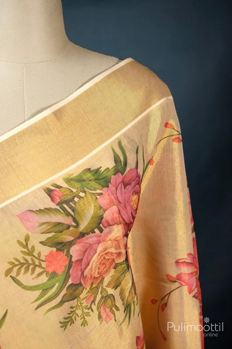 Golden Tissue Kerala Set Saree