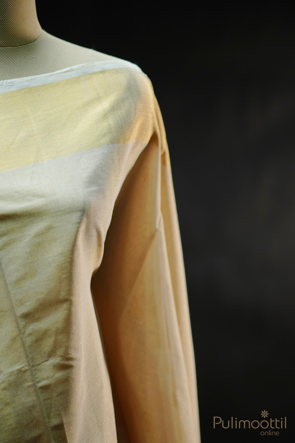 Golden Tissue Kerala Traditional Set Saree.