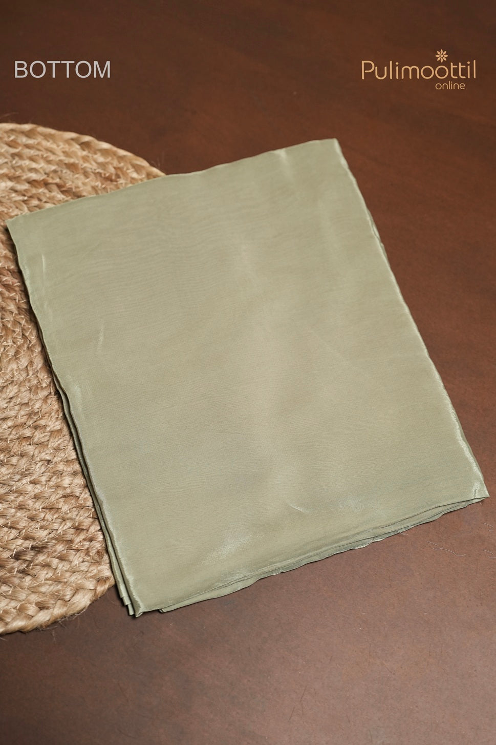 Pastel Olive Green Crushed Tissue Organza Unstitched Salwar Set