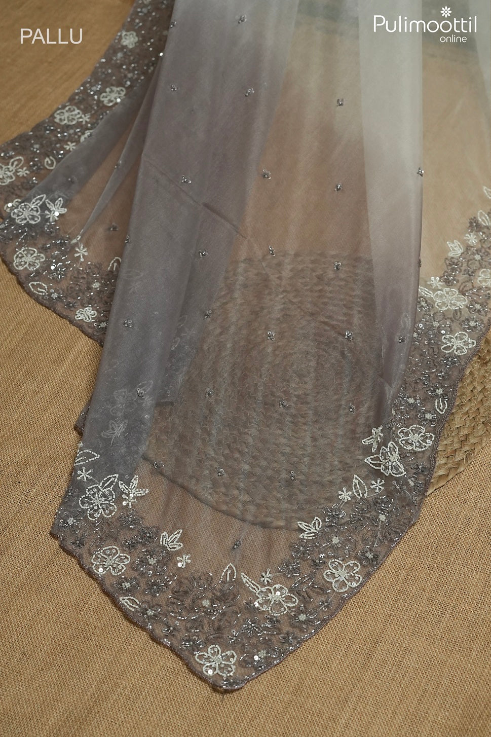 White color organza fancy saree