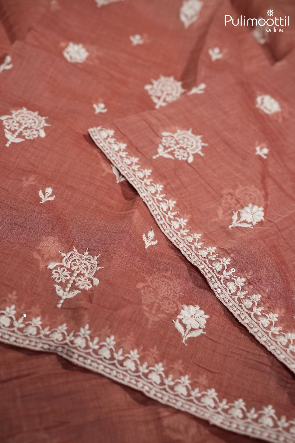 Ombre crushed Chanderi silk saree