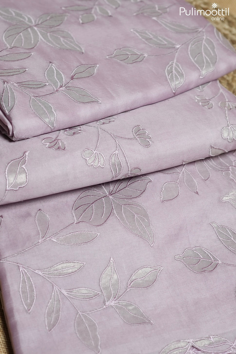 Lavender color organza fancy saree