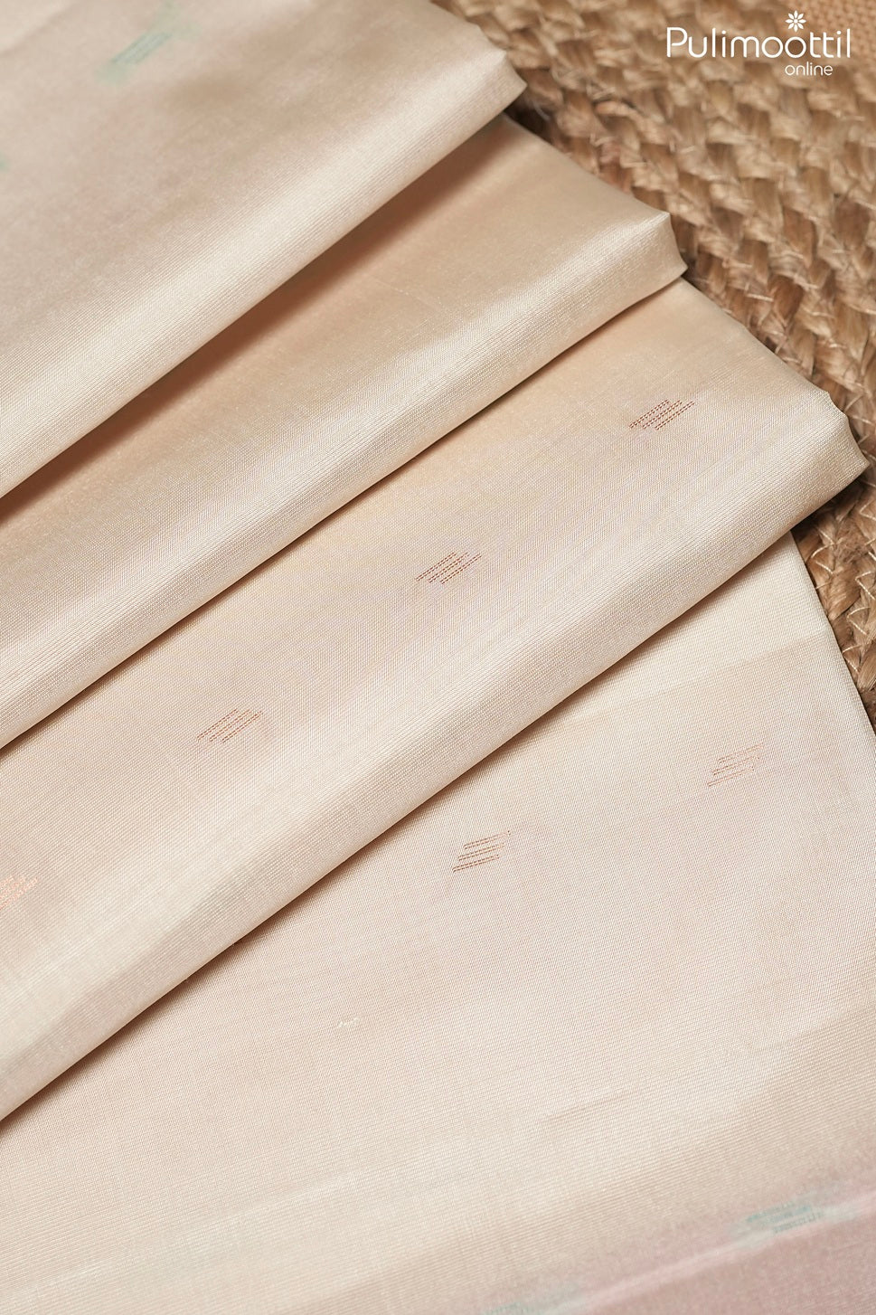 Ivory color Kanchipuram soft silk saree