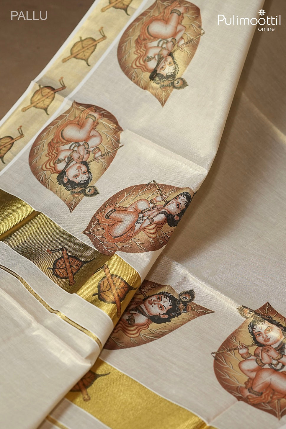 Kerala Traditional Golden Tissue Set Saree