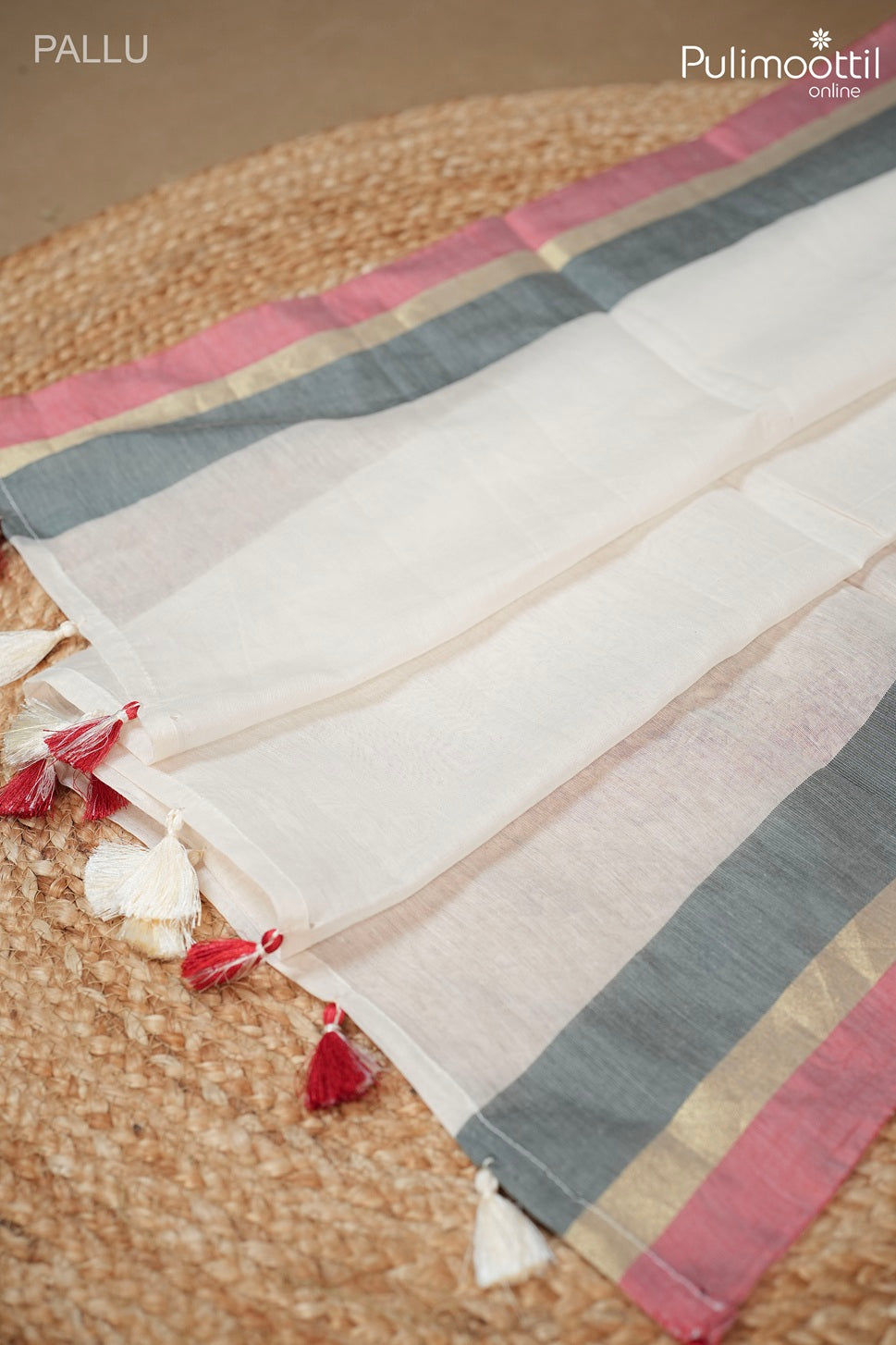 Off White Semi Chanderi Traditional Set Saree