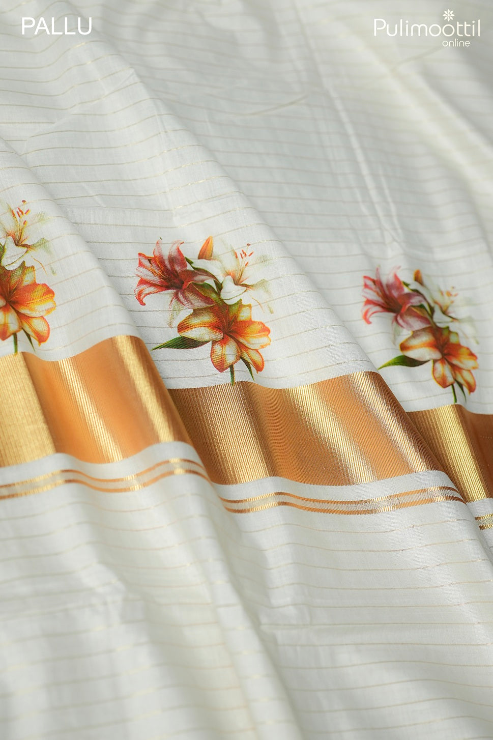 Kerala traditional floral print set saree