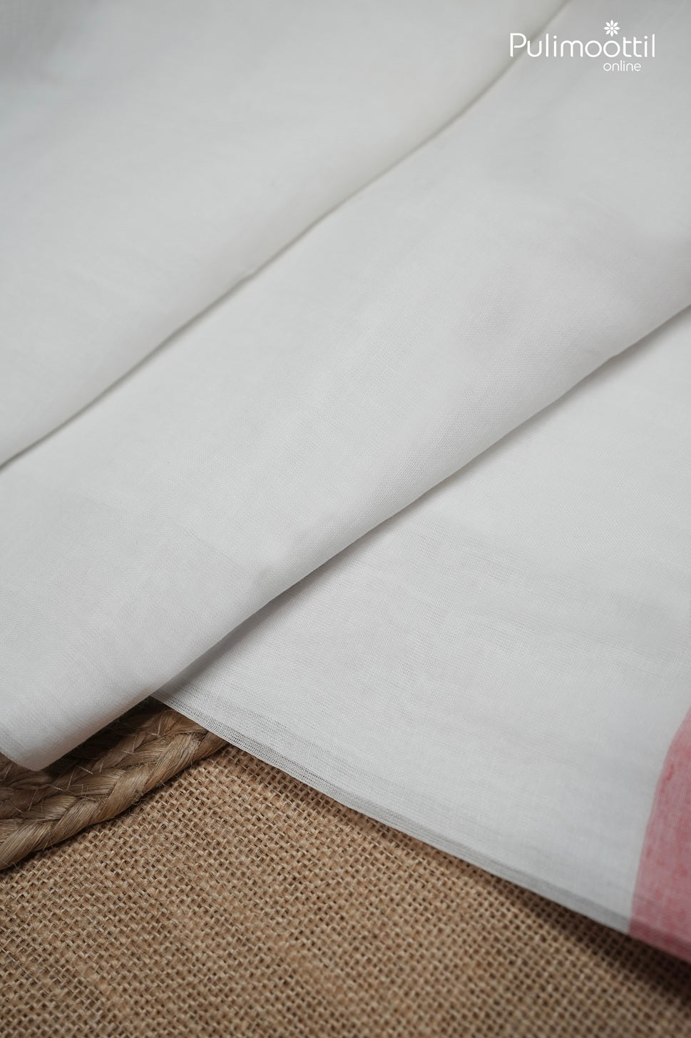 White color Mul Cotton saree