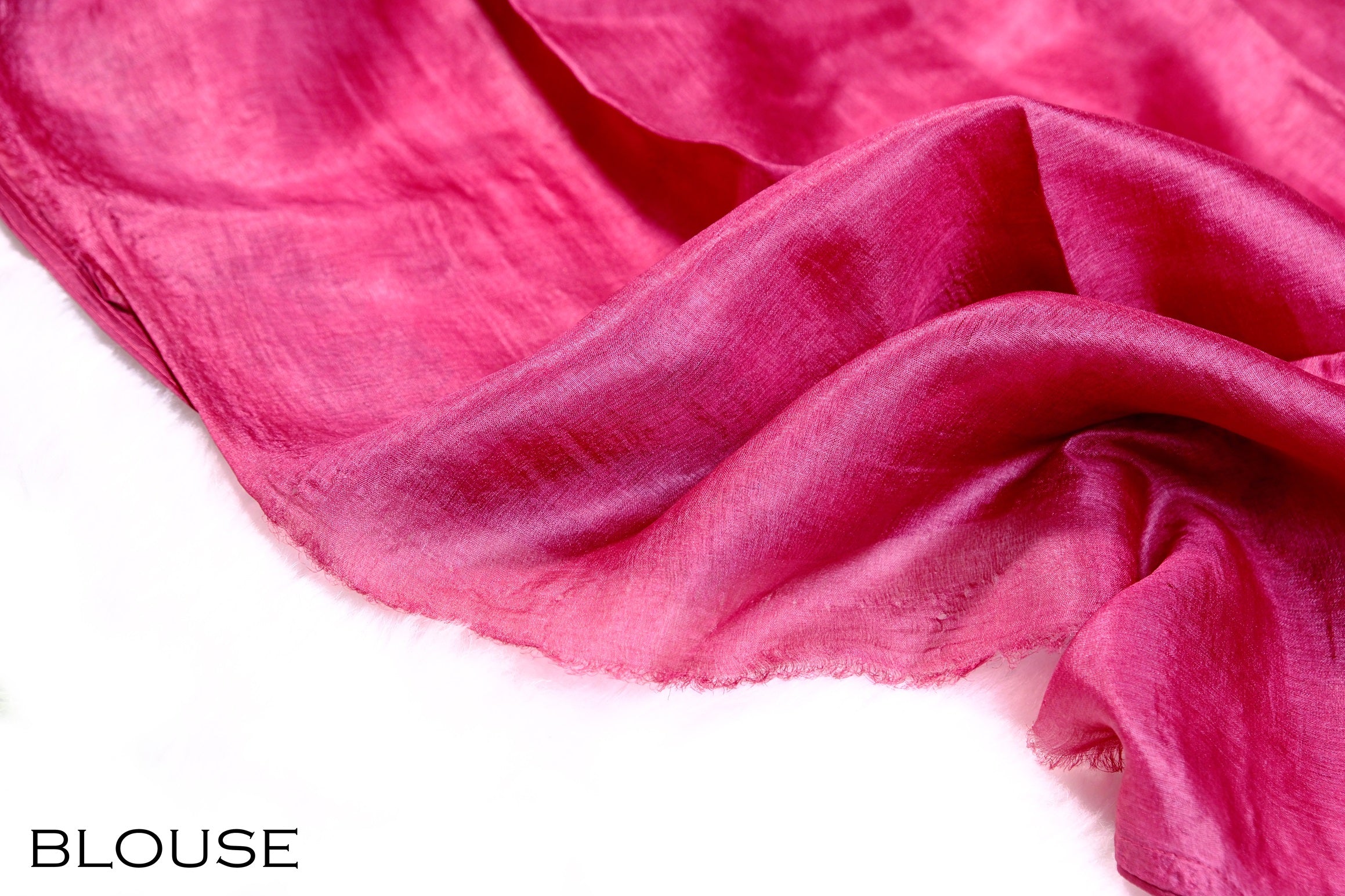 Onion pink color pure Tussar silk saree.