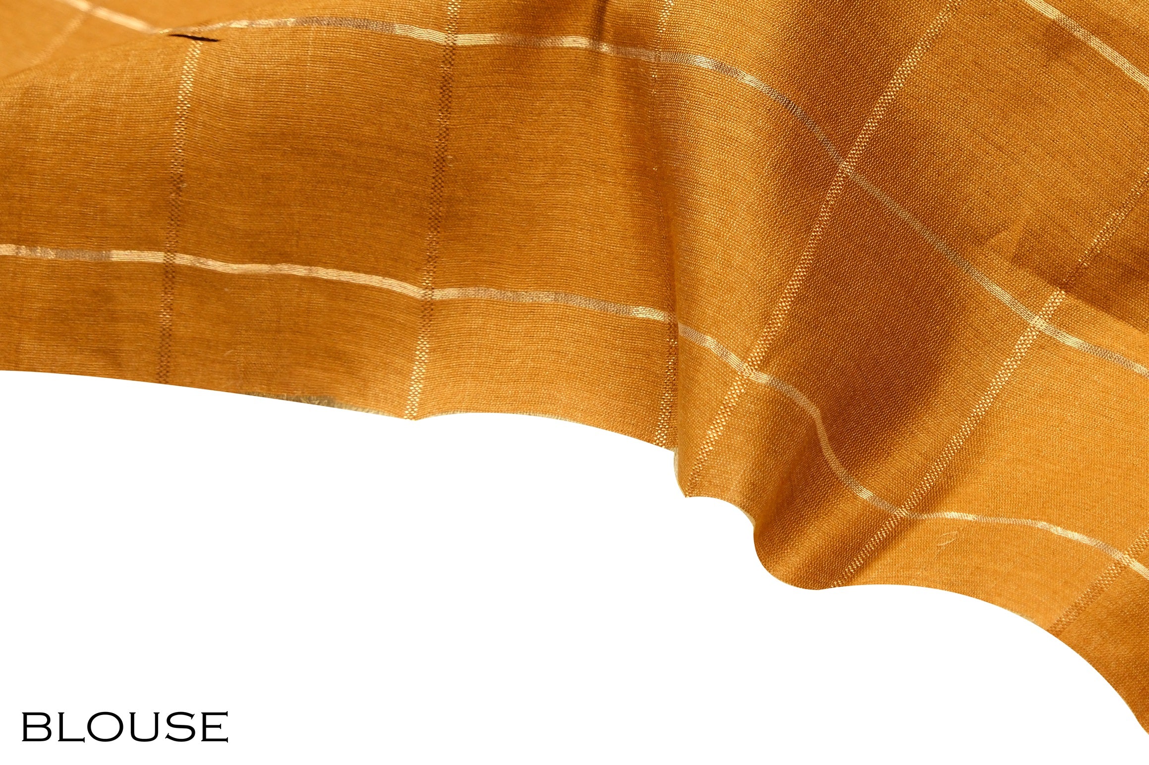 Beige color floral printed jute silk saree.