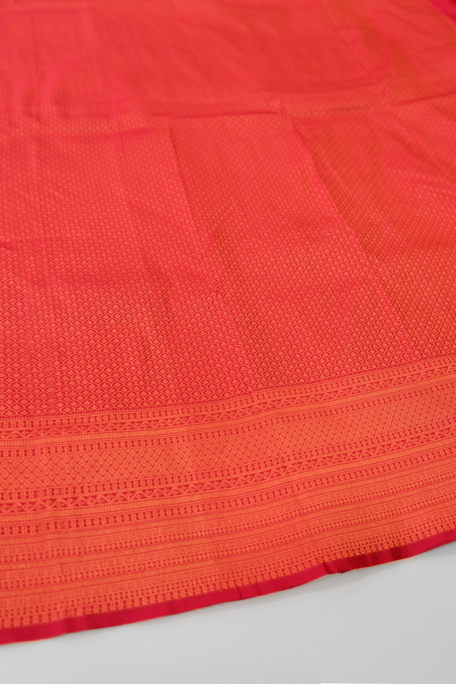 Reddish Pink Color Kanchipuram Brocade Saree