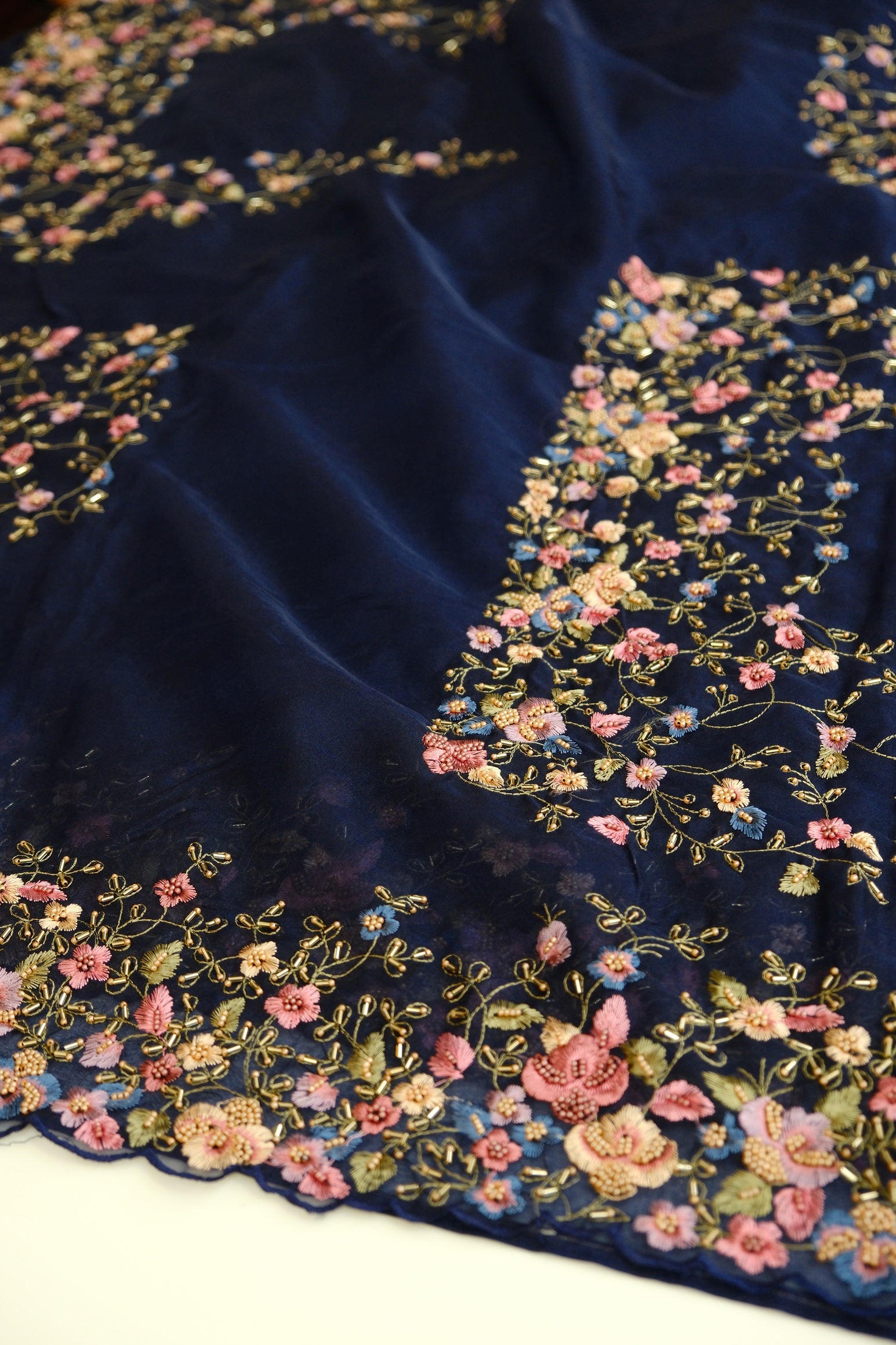 Blue Color Organza Saree