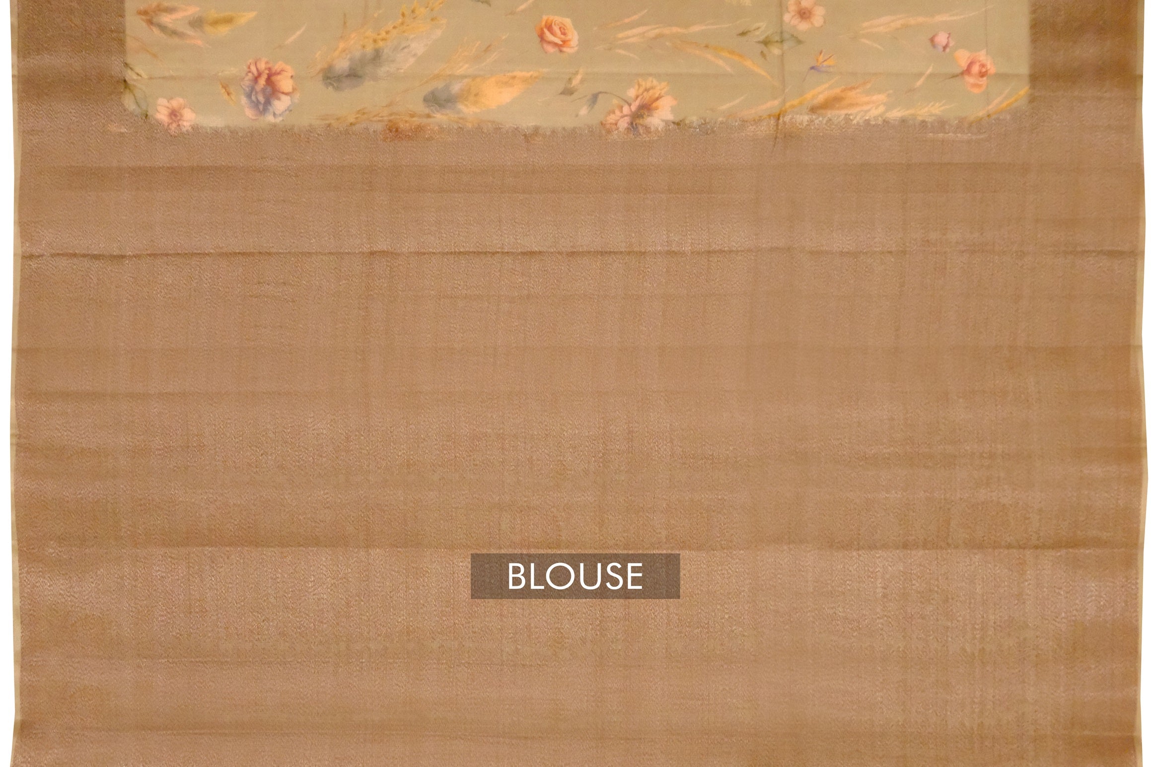 Olive Green Color Tussar Silk Saree