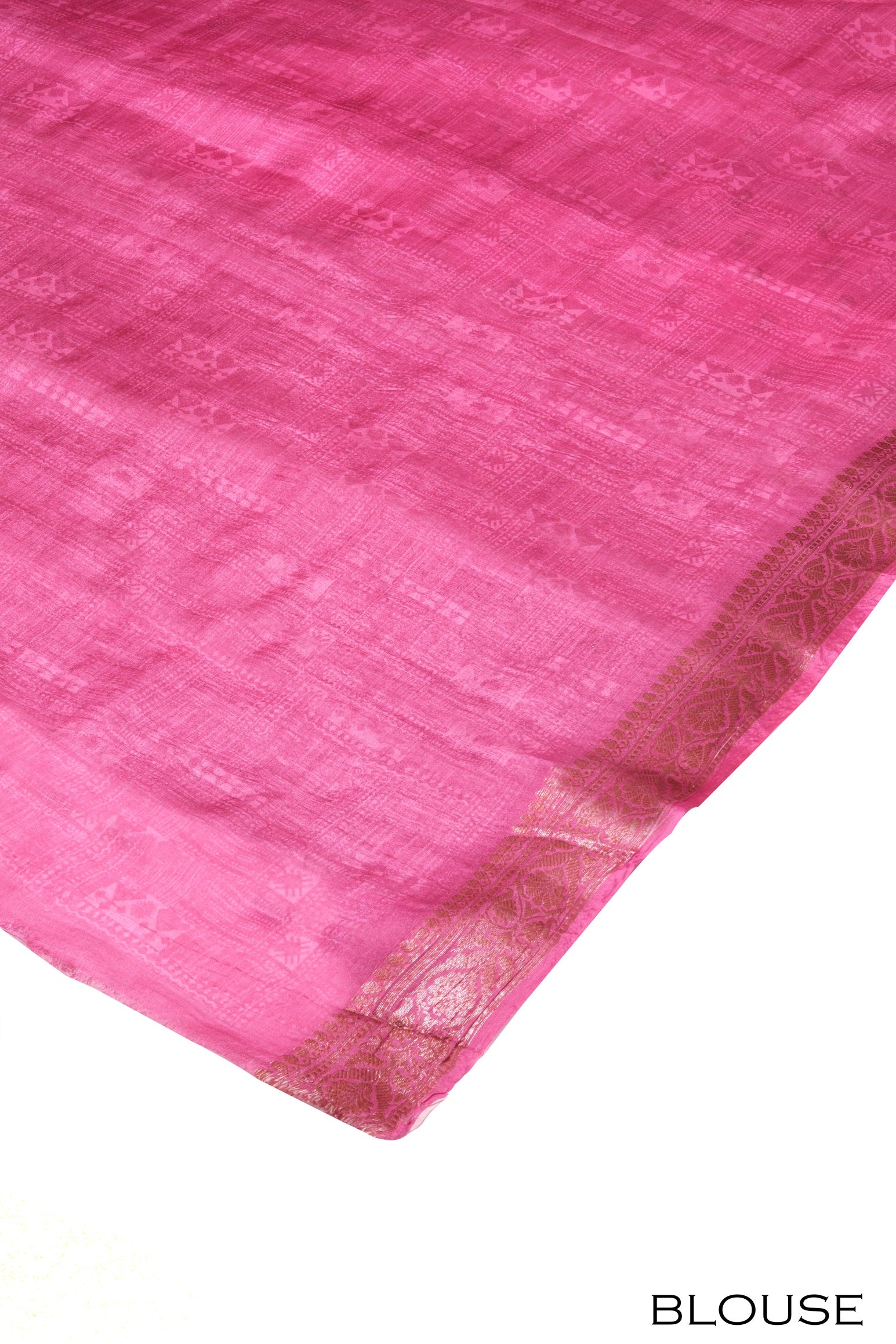 Onion pink color tusser silk saree.