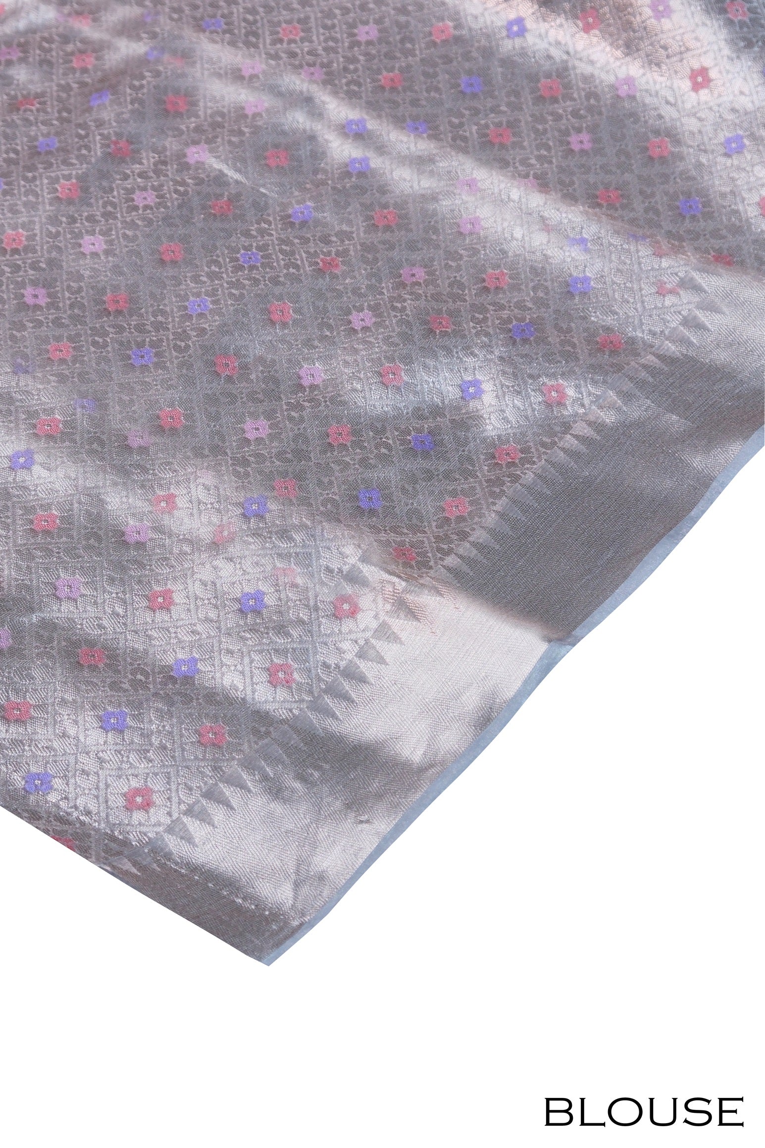 Ash color Tissue organza saree
