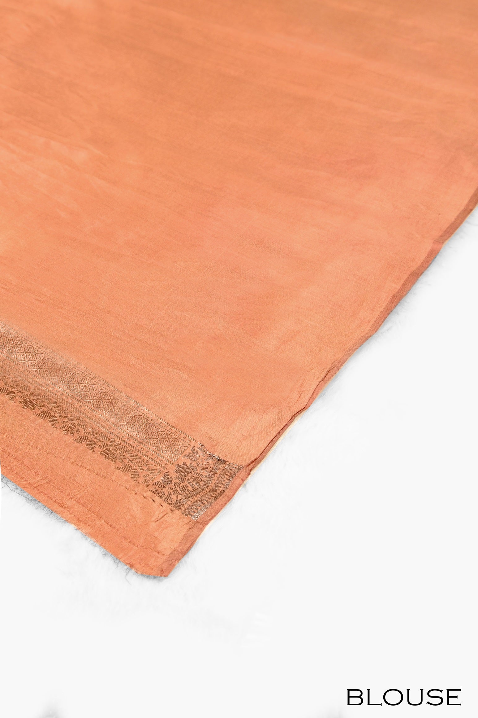 Rust color Tusser silk saree