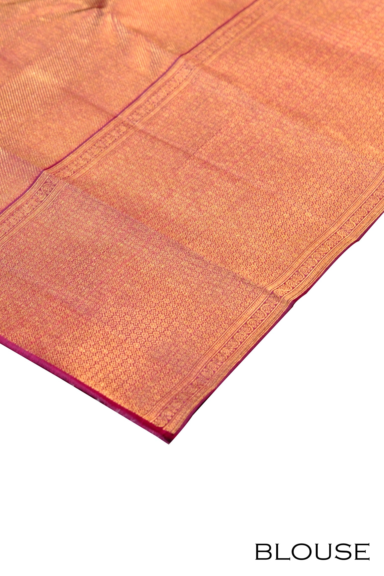 Magenta color Kanchipuram wedding saree.