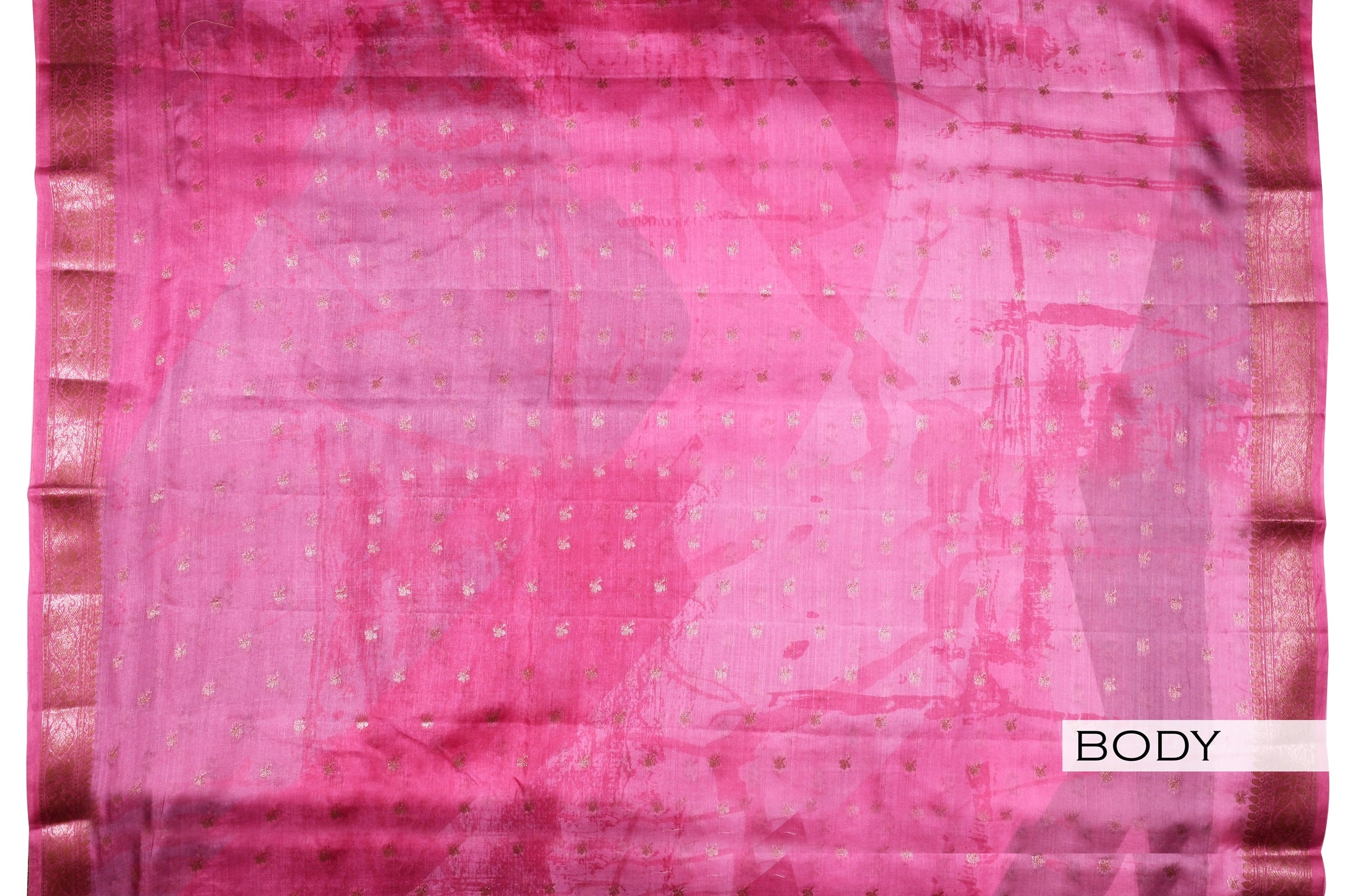 Onion pink color tusser silk saree.