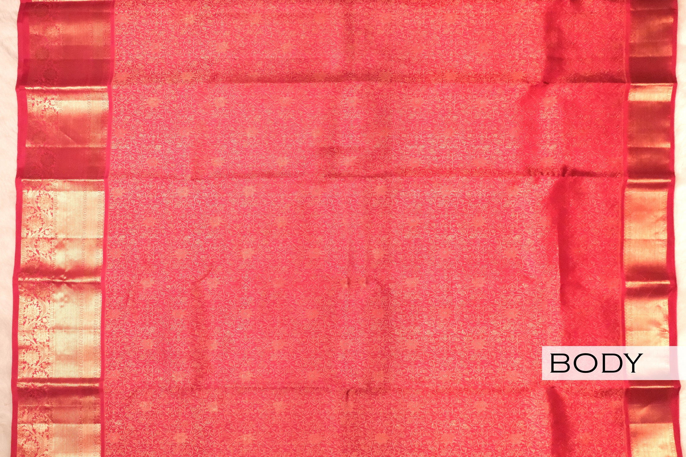 Maroon color Pure Kanchipuram wedding saree.