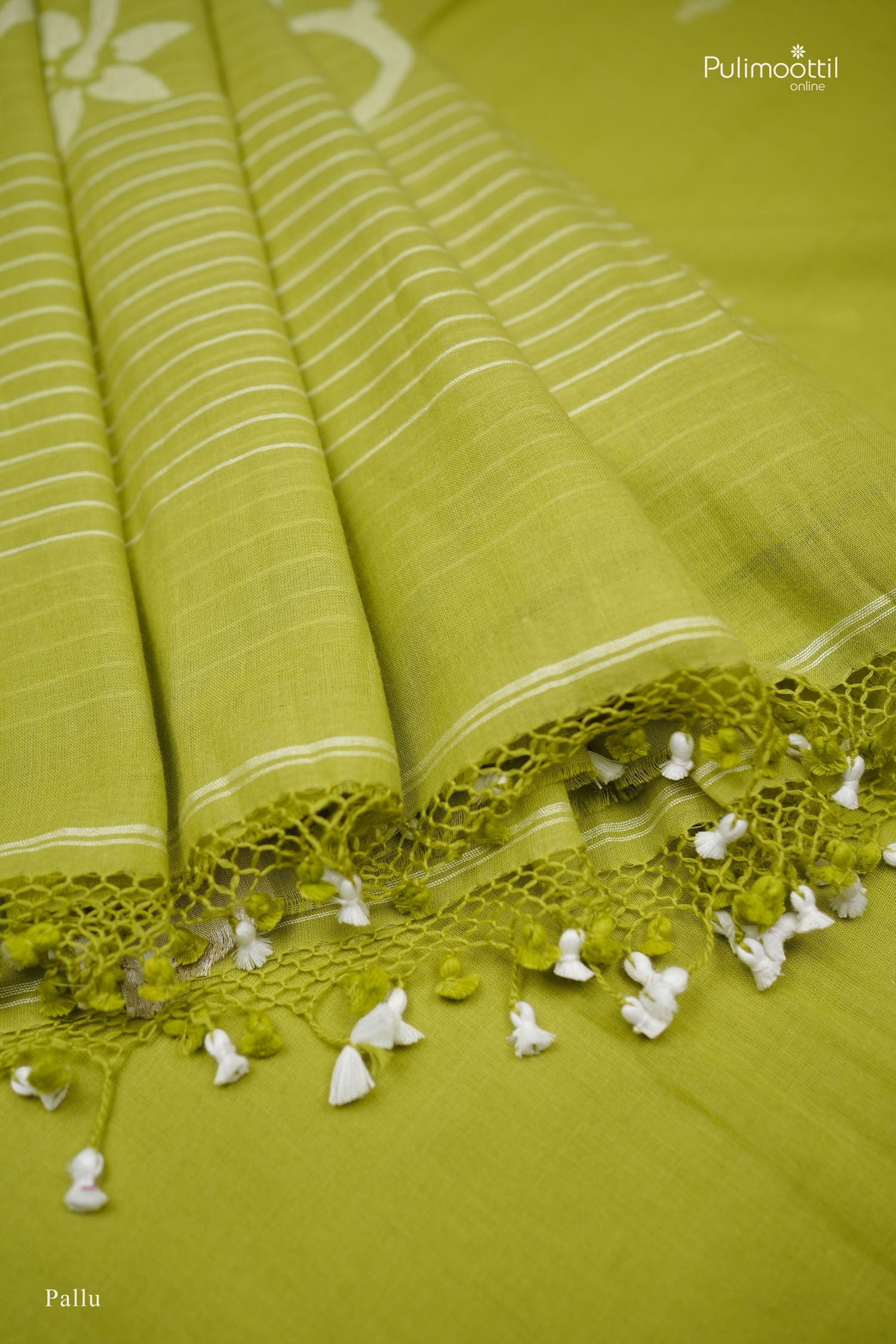 Key-lime Green Color Soft Cotton Saree