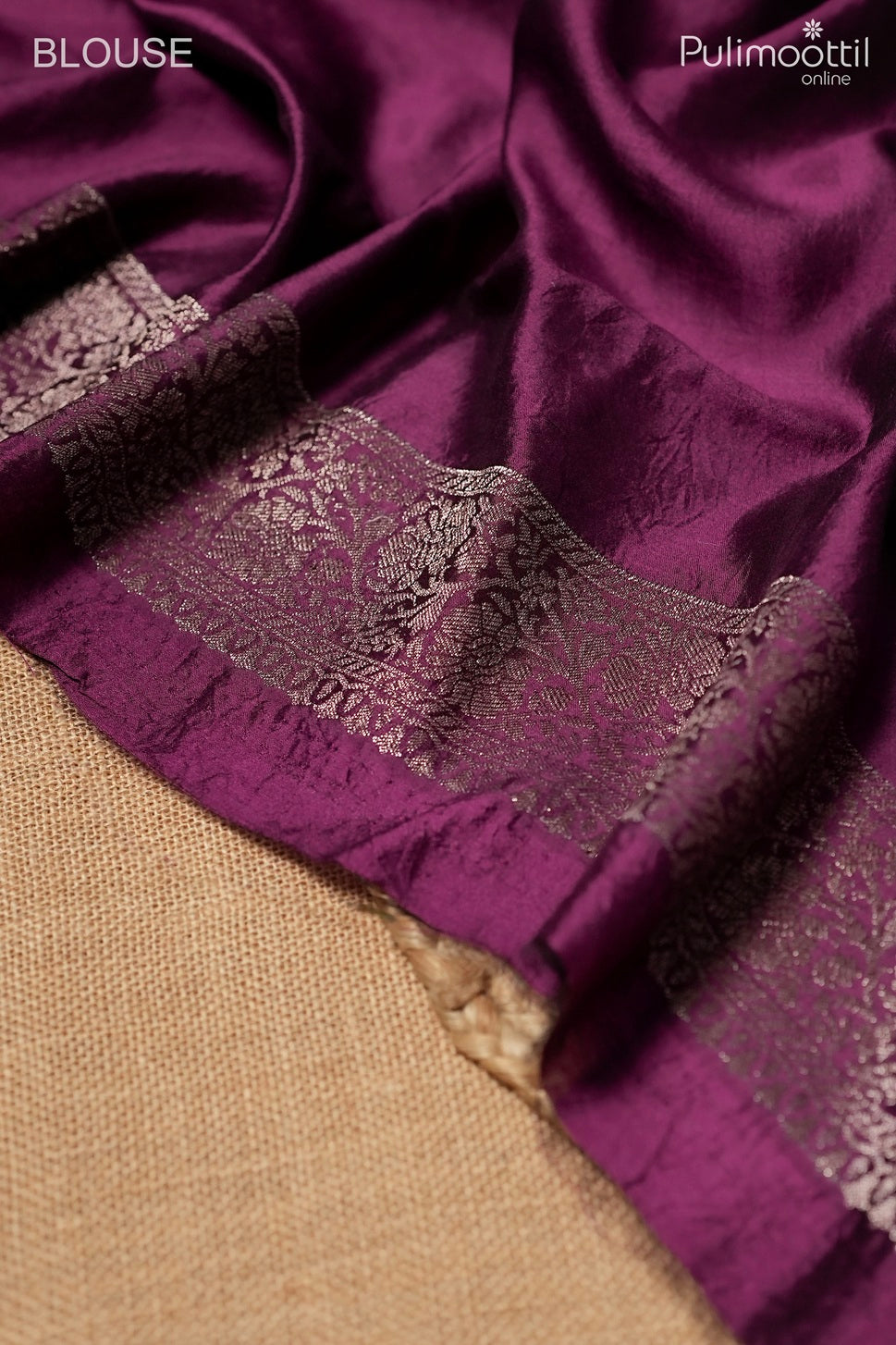 Wine color Chiniya silk saree