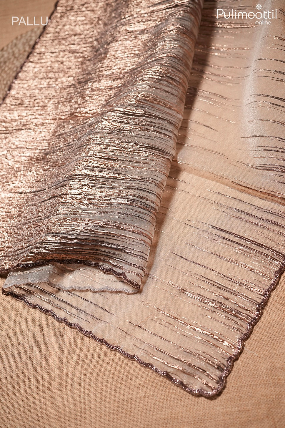 Ivory color Turkish organza saree