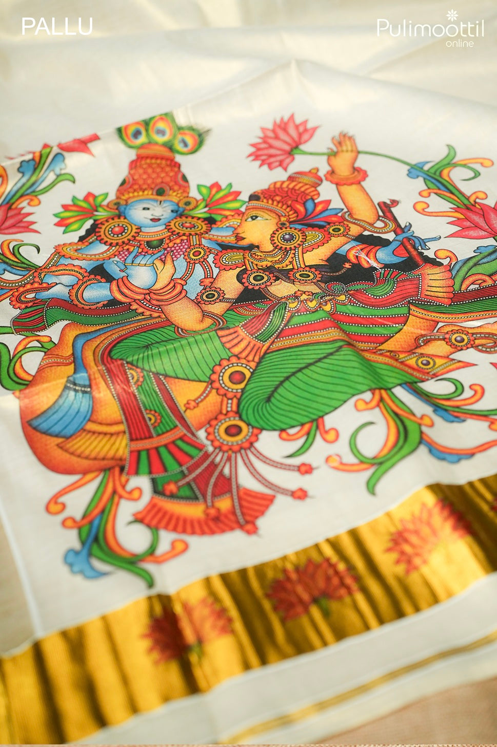 Kerala traditional mural paint set saree