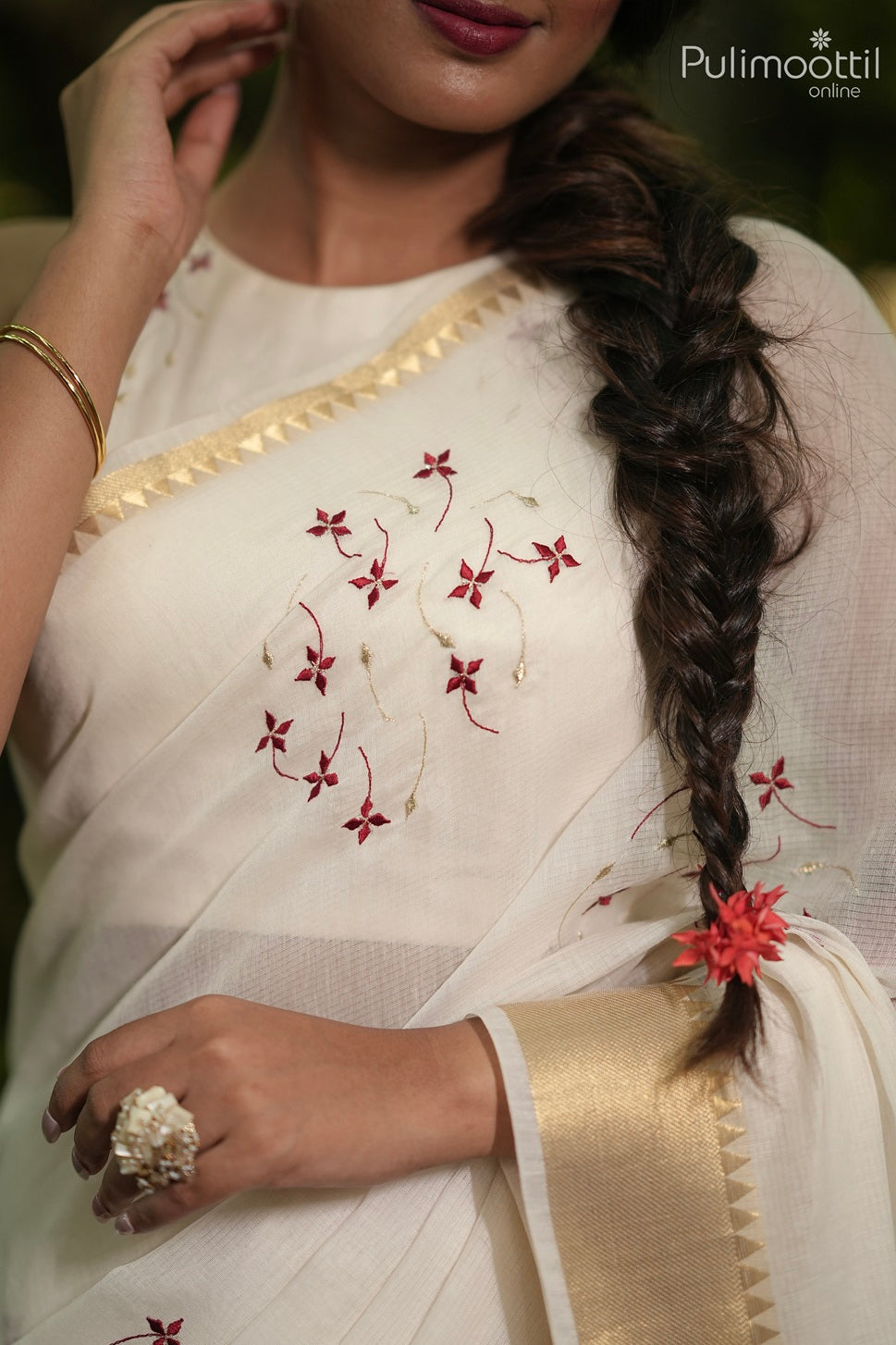 Kerala traditional cotton saree