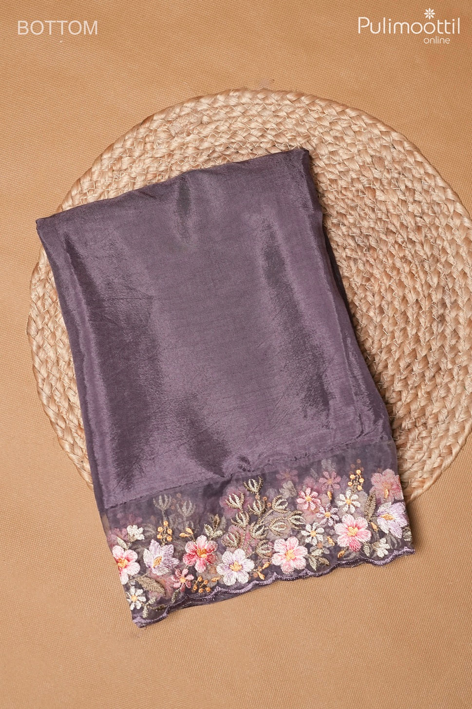 Dusty Purple Chanderi Unstitched Salwar Set