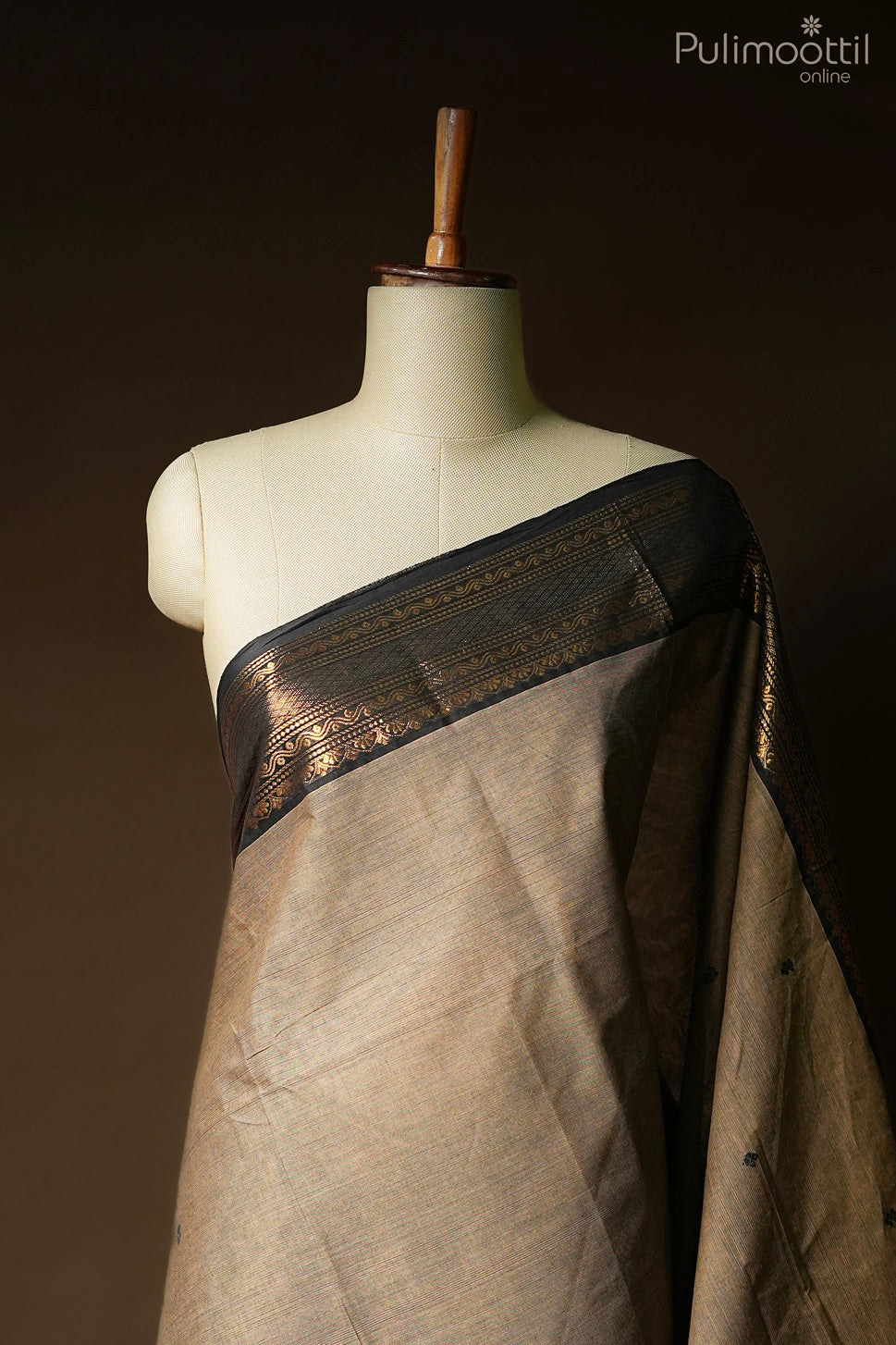 Chiku color Kalyani cotton saree