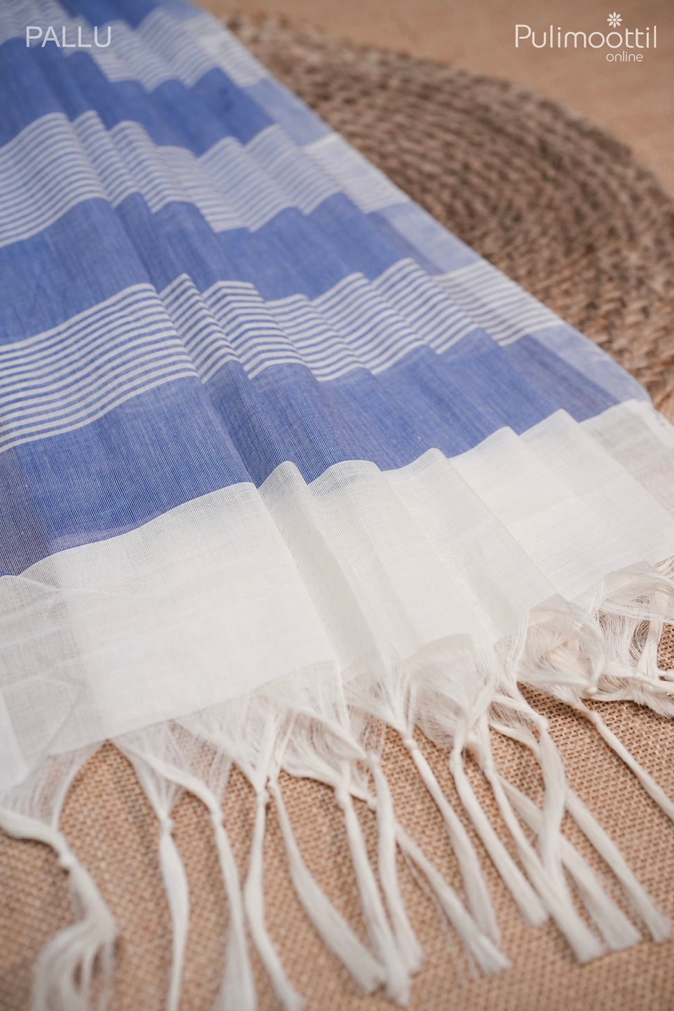 Off white color handloom cotton saree