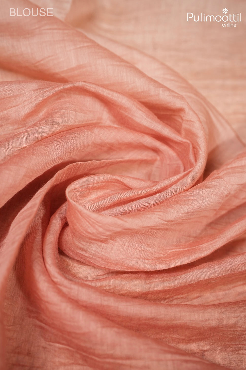 Ombre crushed Chanderi silk saree