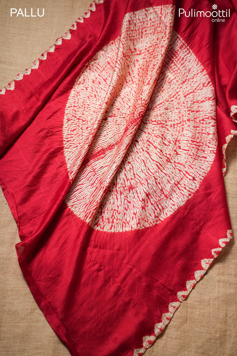 Red color Kora Chiniya silk saree