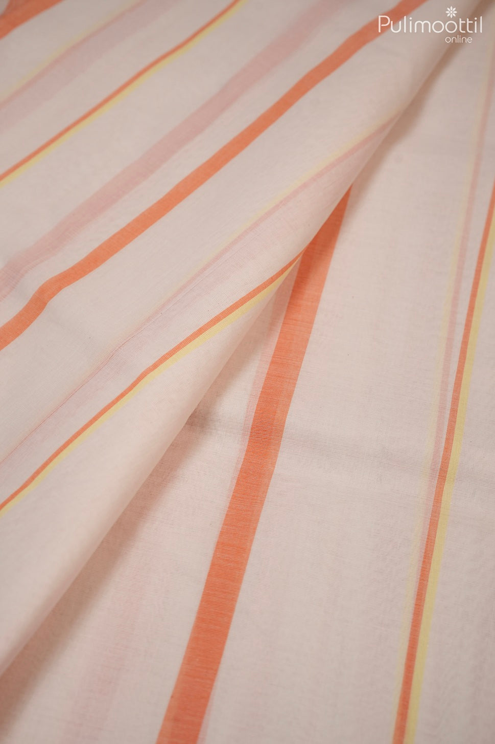 Off white colour handloom cotton saree
