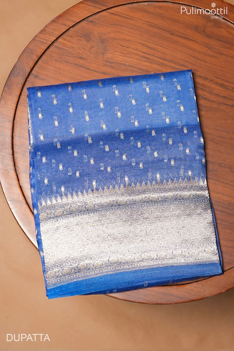 Blue Rose Silk Unstitched Salwar Set