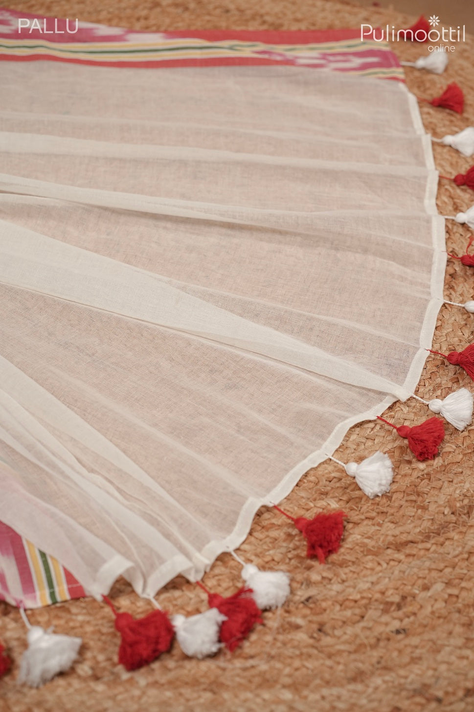 Off White Colour Mul Cotton Saree