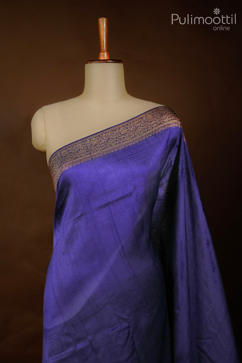 Blue color Banarasi saree