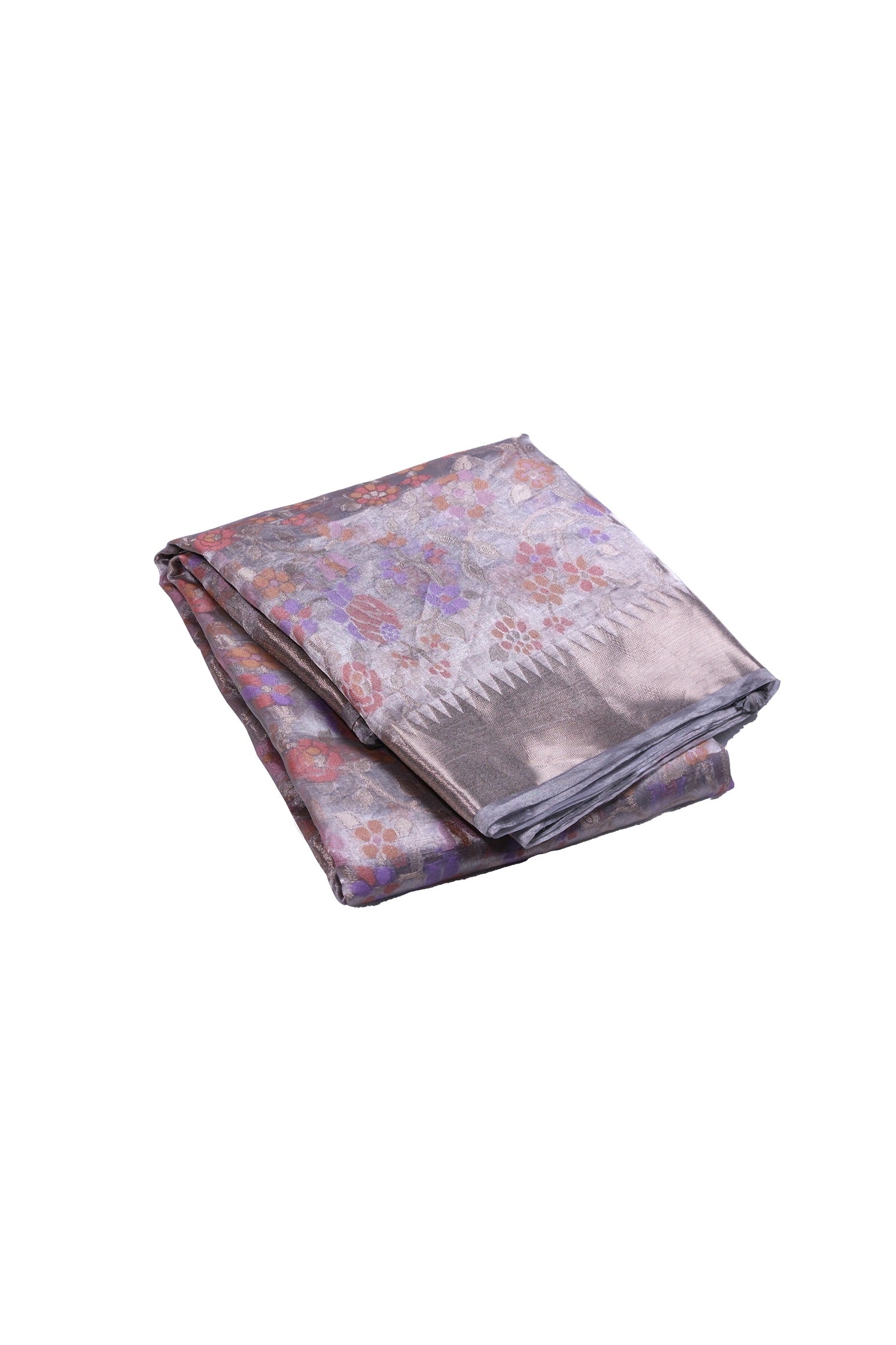 Ash color Tissue organza saree