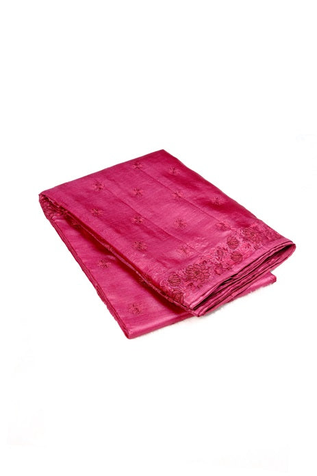 Onion pink color pure Tussar silk saree.