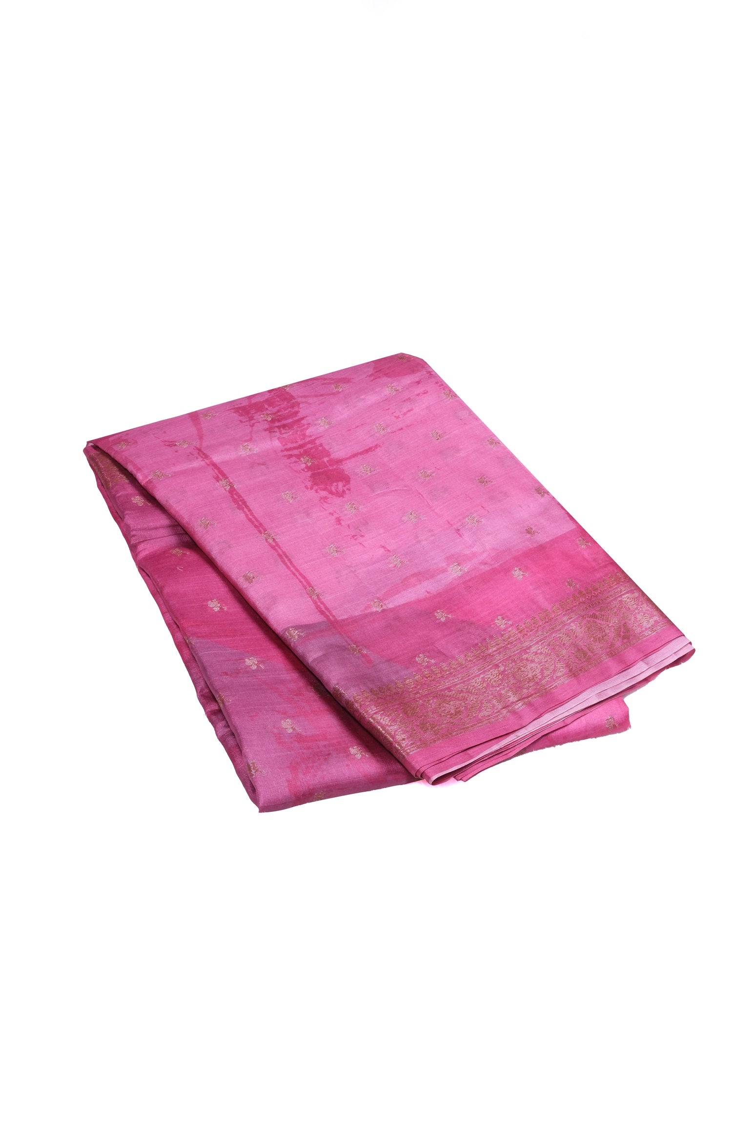 Onion pink color tusser silk saree.