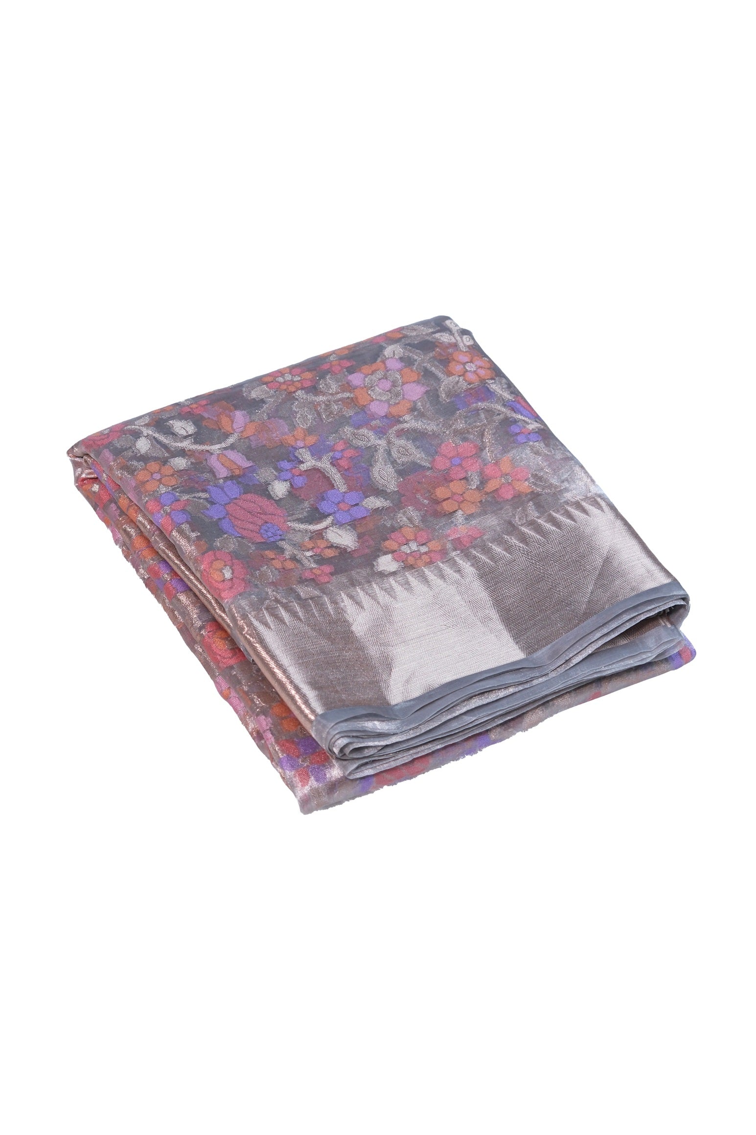 Ash color Tissue organza saree
