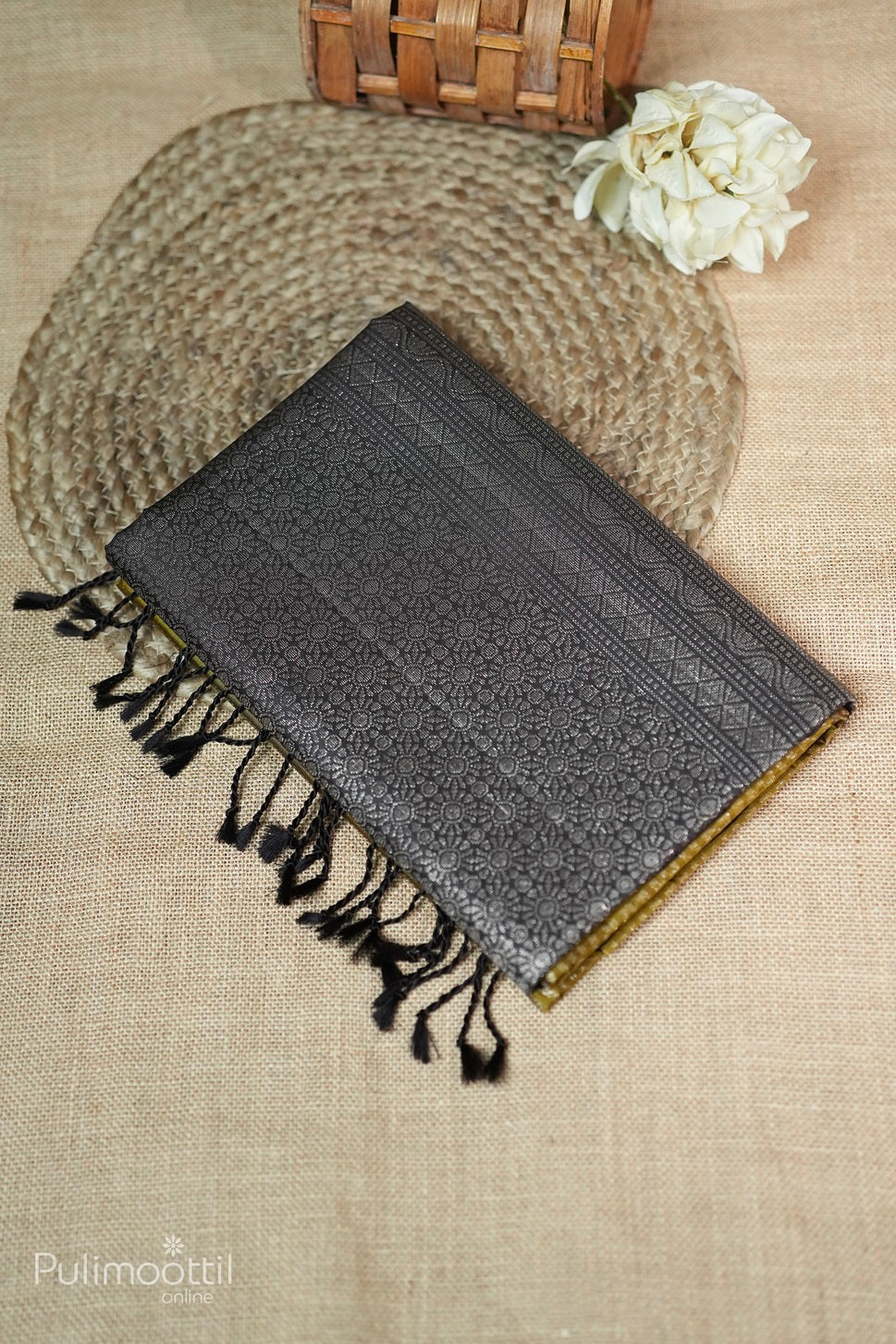 Warm Olive Colour Kanchipuram Soft Silk Saree