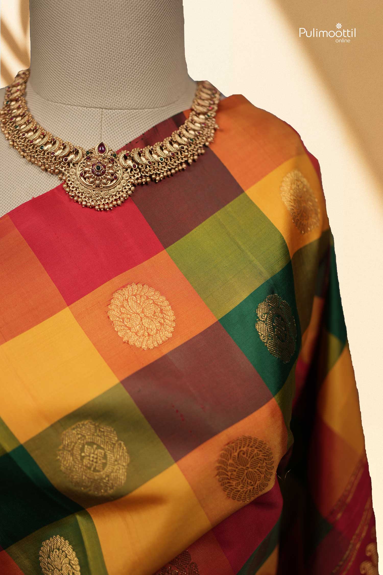 Classic Borderless Palum Paazhamum Kanchipuram Silk Saree