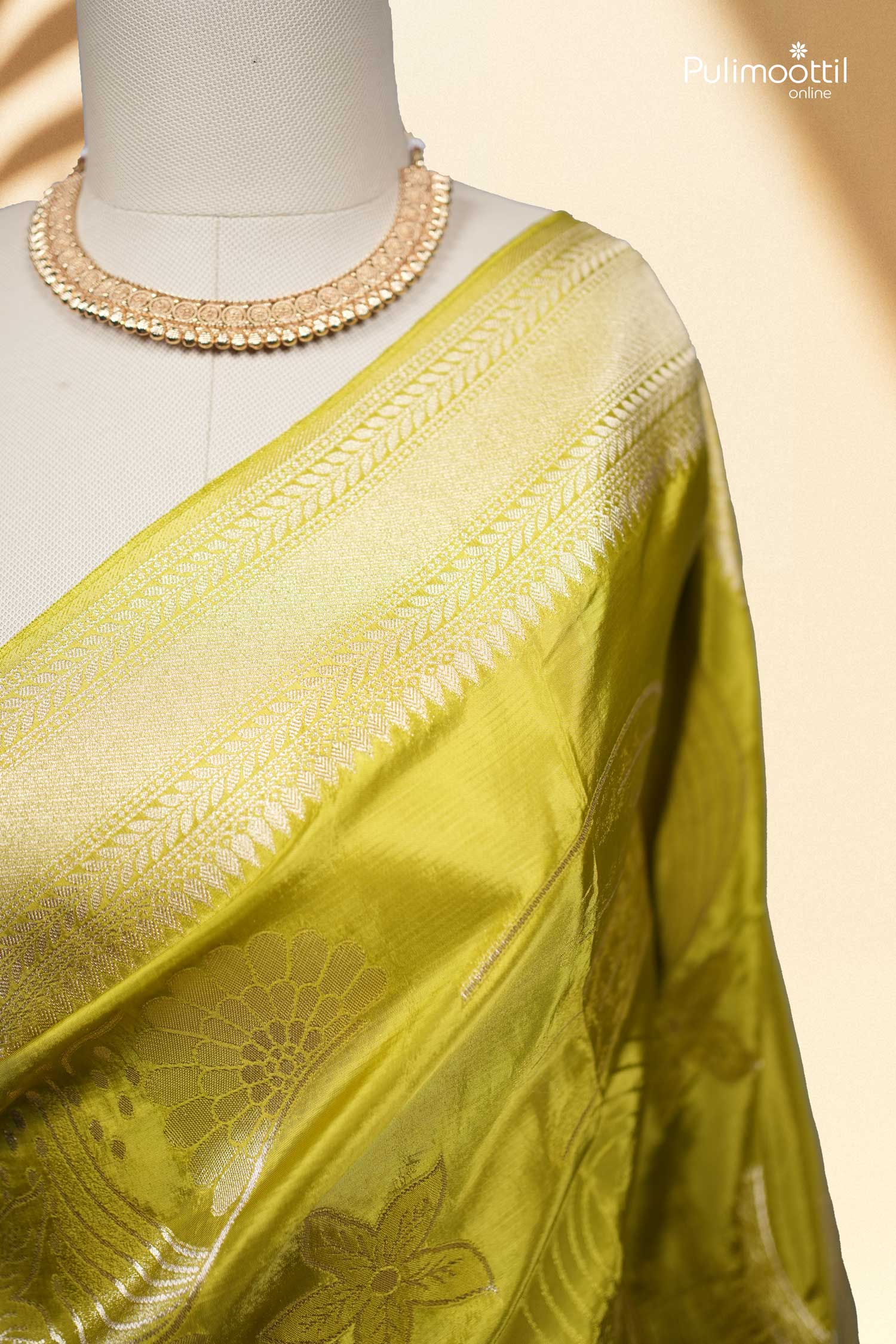 Pista Green Banarasi Saree